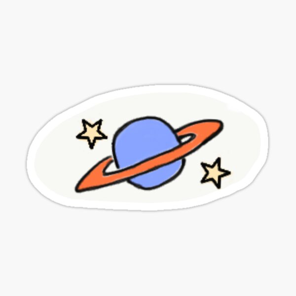 Saturn Stars Space Sticker