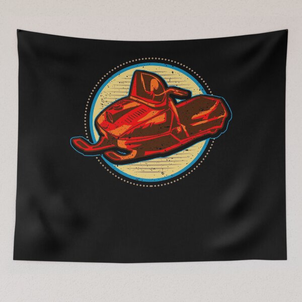Item preview, Retro Vintage Snowmobile designed and sold by EverythingKawai.