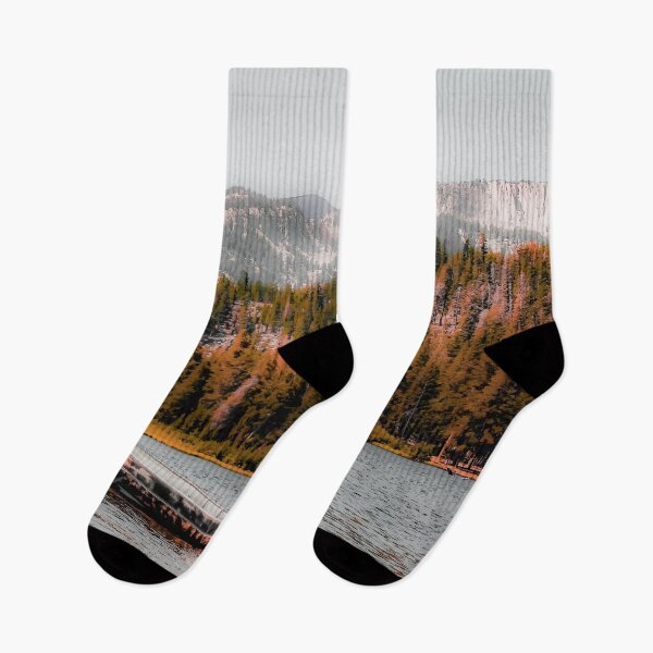 Item preview, Boat on the lake with pine tree and mountain view background at Mammoth Lakes California USA designed and sold by Mrvell.