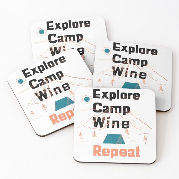 Item preview, camping and wine, explore, camp, wine, repeat designed and sold by TheTrendNoww.
