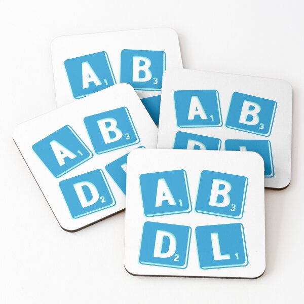 Item preview, ABDL-Letter Squares Blue/Teal designed and sold by DF3.