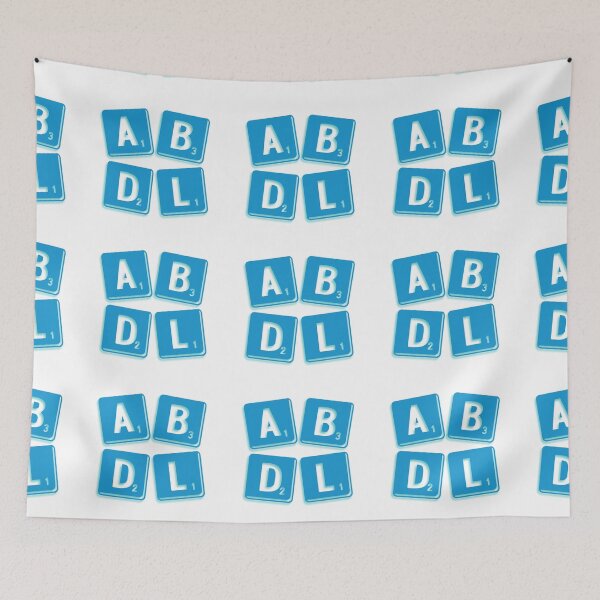 Artikelvorschau, ABDL-Buchstabenquadrate Blau / Blaugrün entworfen und verkauft von DF3.