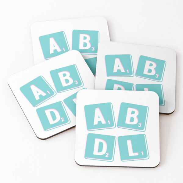Item preview, ABDL-Letter Squares Teal/Pink designed and sold by DF3.