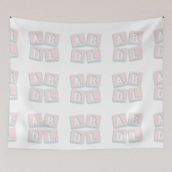 Artikelvorschau, ABDL-Letter Squares Pink / Teal entworfen und verkauft von DF3.