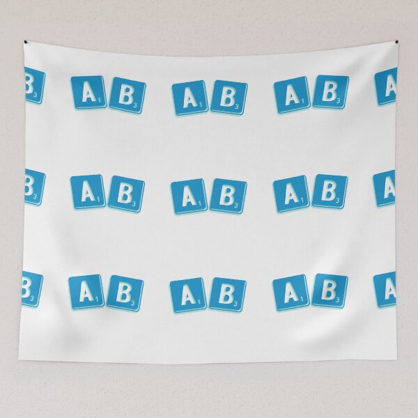 Item preview, AB-Letter Squares Blue/Teal designed and sold by DF3.