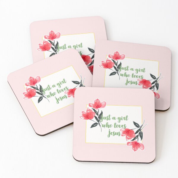 Item preview, Just a girl who loves jesus flower quote 4 designed and sold by DoodlesFlowers.