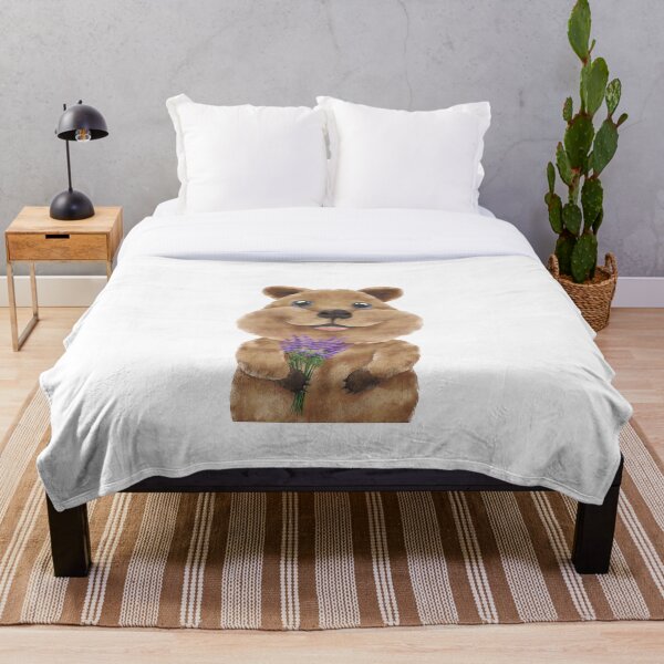 Item preview, Quokka with its lovely lavender bouquet designed and sold by XandYart.