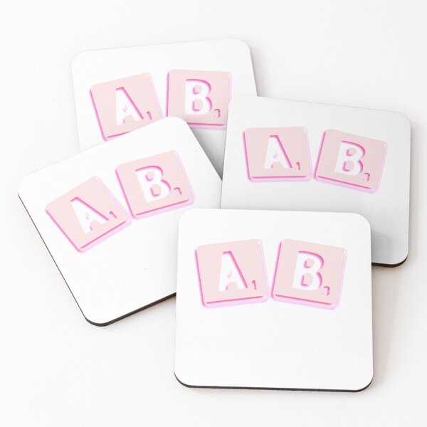 Item preview, AB-Letter Squares Pink/Magenta designed and sold by DF3.