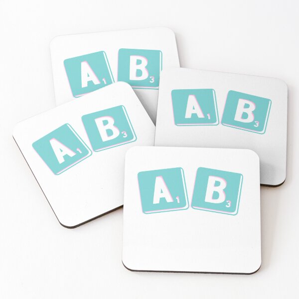 Item preview, AB-Letter Squares Teal/Pink designed and sold by DF3.