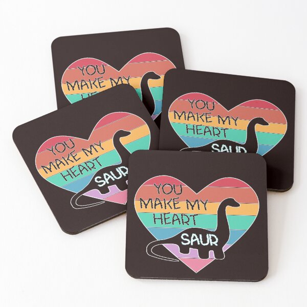 Item preview, You Make my Heart Saur Dinosaur Valentine designed and sold by Timeforplay.