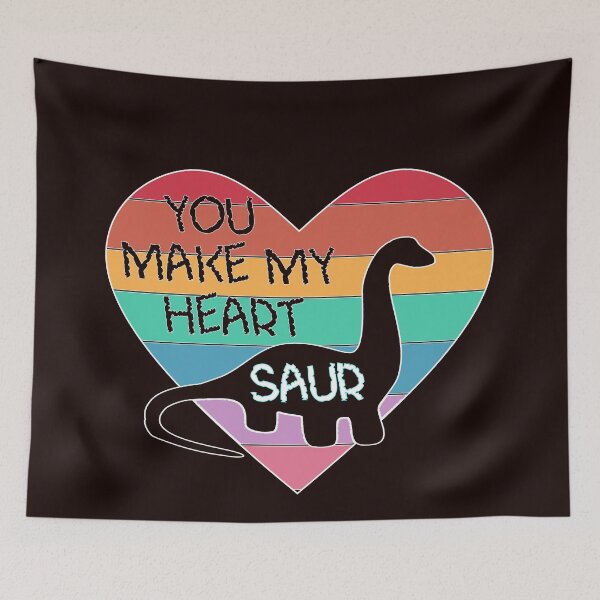 Item preview, You Make my Heart Saur Dinosaur Valentine designed and sold by Timeforplay.