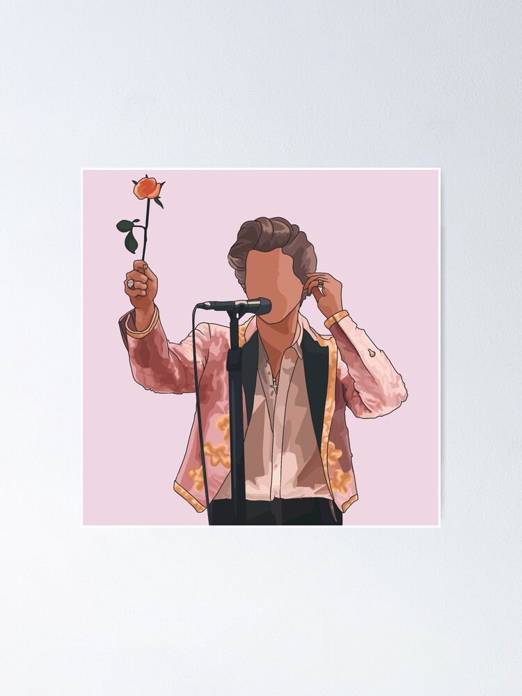 Harry Styles-holding flower 