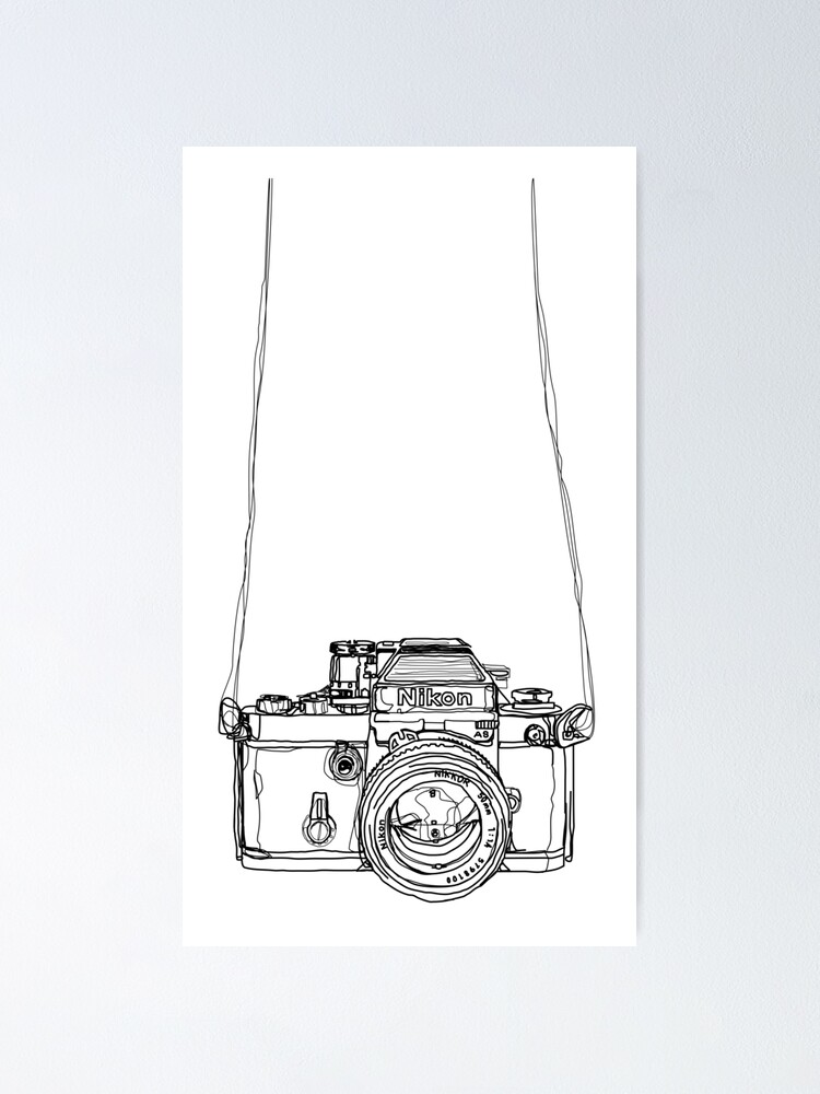 Nikon camera illustration, Drawing Camera Sketch, graph, angle, vintage  Camera png | PNGEgg