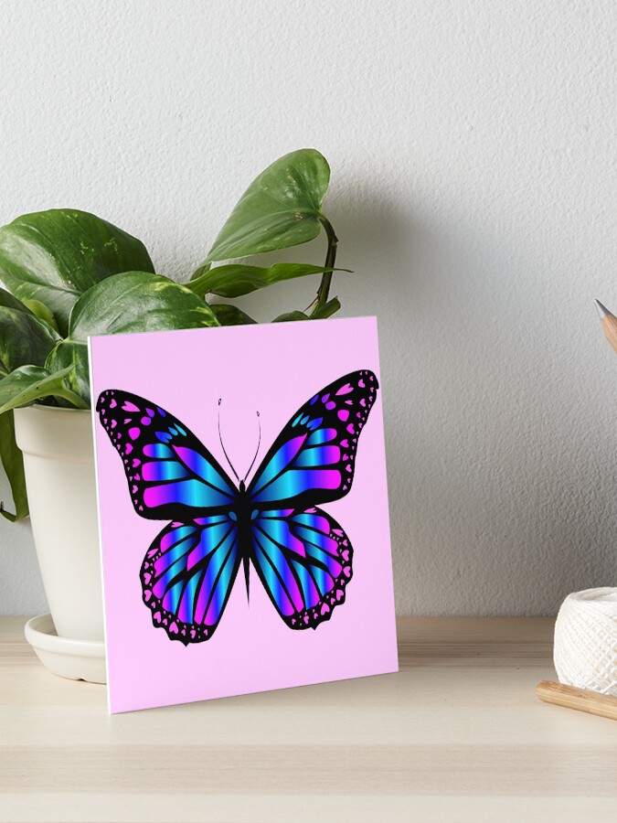 "Purple Butterfly Emoji" Art Board Print for Sale by Calum's Closet