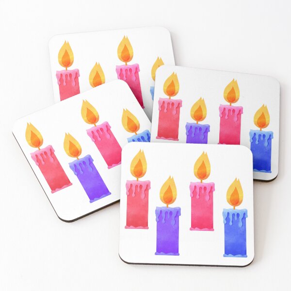 Item preview, Watercolor candle pack designed and sold by MisPuHoney.