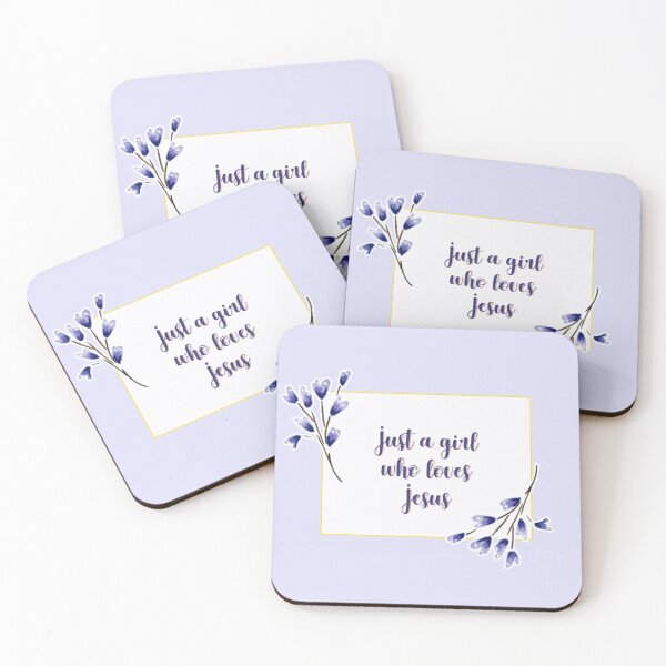 Item preview, Just a girl who loves jesus flower quote 3 designed and sold by DoodlesFlowers.