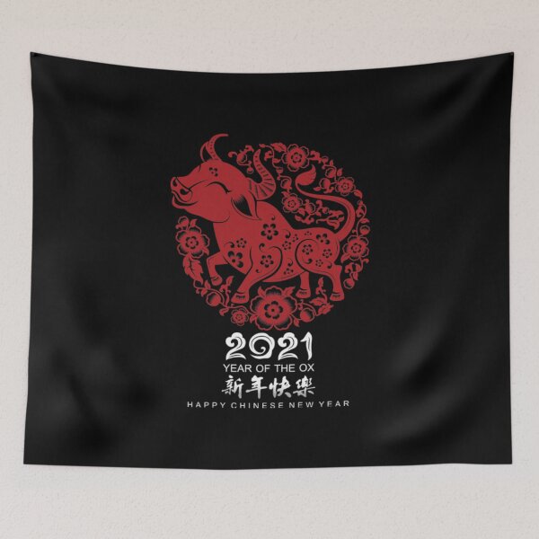 Item preview, Chinese New Year Of The Ox 2021 2022 Zodiac Lunar year  designed and sold by BibbsVincent.