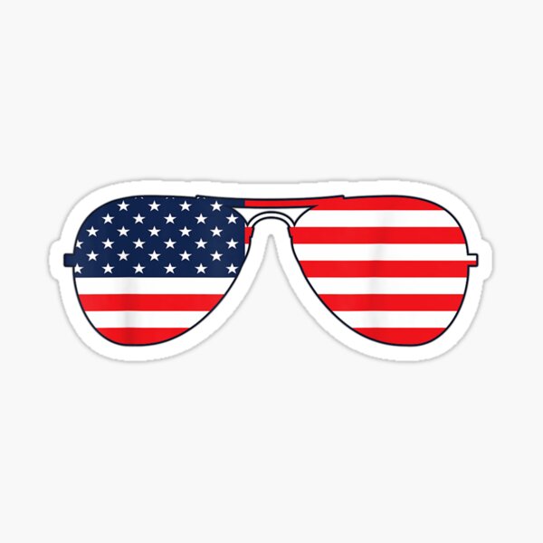 Usa Sunglasses Stickers for Sale | Redbubble