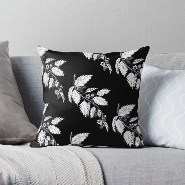 Blackberry Vine Throw Pillow