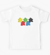 Set of 5 meeples (Board game tokens) Kids Tee