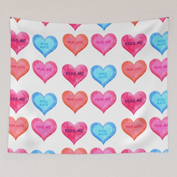 Item preview, Watercolor Valentine Candy Hearts pack designed and sold by MisPuHoney.