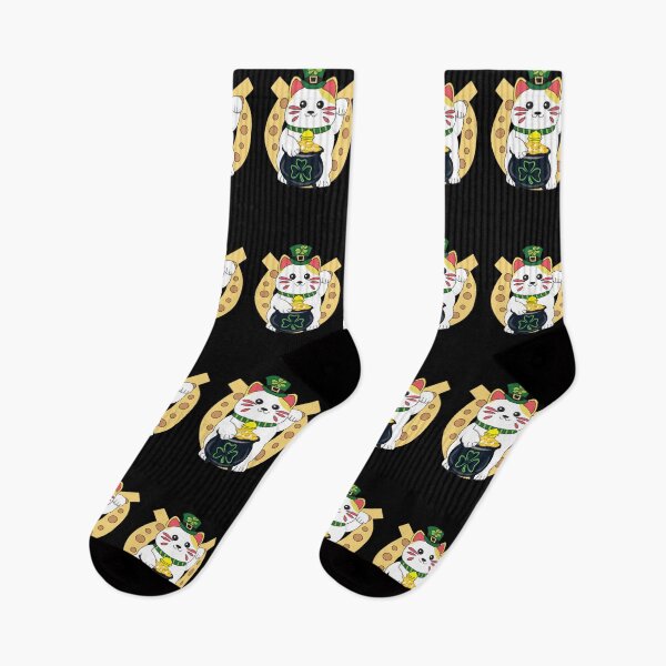 Item preview, St Patricks Day Maneki Neko - St Patricks Day designed and sold by YueHeng Creates ⭐⭐⭐⭐⭐.