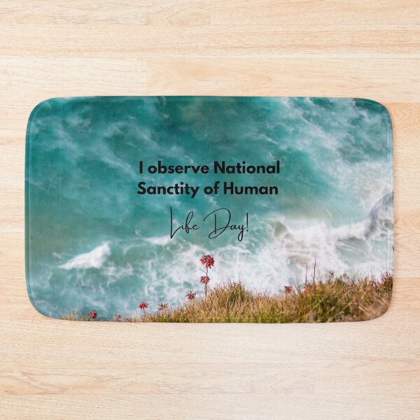 Item preview, I Observe National Sanctity of Human Life Day! Beach Meadow Background designed and sold by ChristianCoding.
