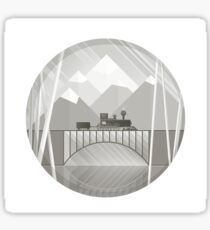train bw Sticker