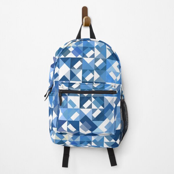 Item preview, Pastel Dark Azure Blue White Polygon Art Pattern designed and sold by LC Graphic Design Studio.