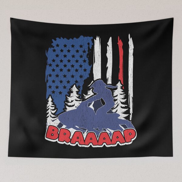 Item preview, US Flag Snowmobile designed and sold by EverythingKawai.