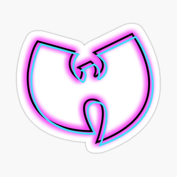 Wu Tang Neon Blue T-Shirt Sticker