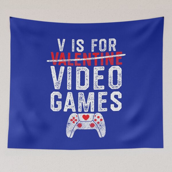 Item preview, V is for Video Games Valentines Day Gamer Men Boys Gift designed and sold by markknotts.