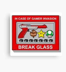 In case of Gamer Invasion Canvas Print