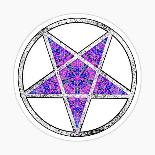 stained glass pentagram