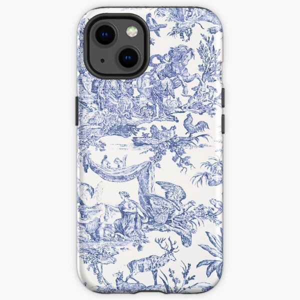 Blue Toile - English - French countryside iPhone Tough Case