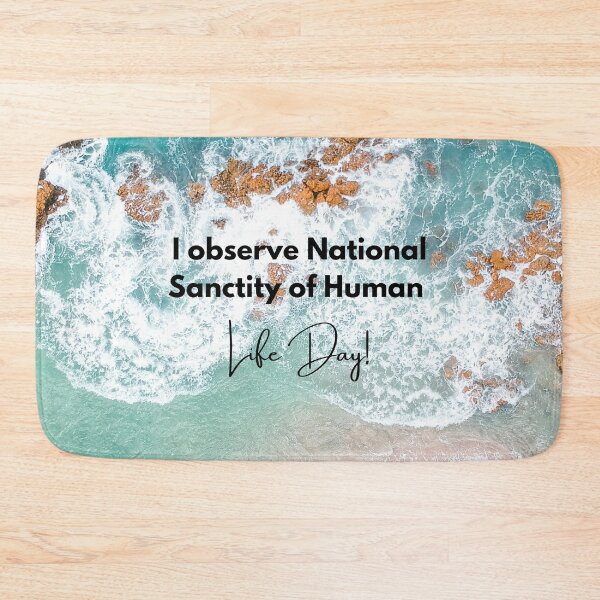Item preview, I Observe National Sanctity of Human Life Day! Beach Background designed and sold by ChristianCoding.