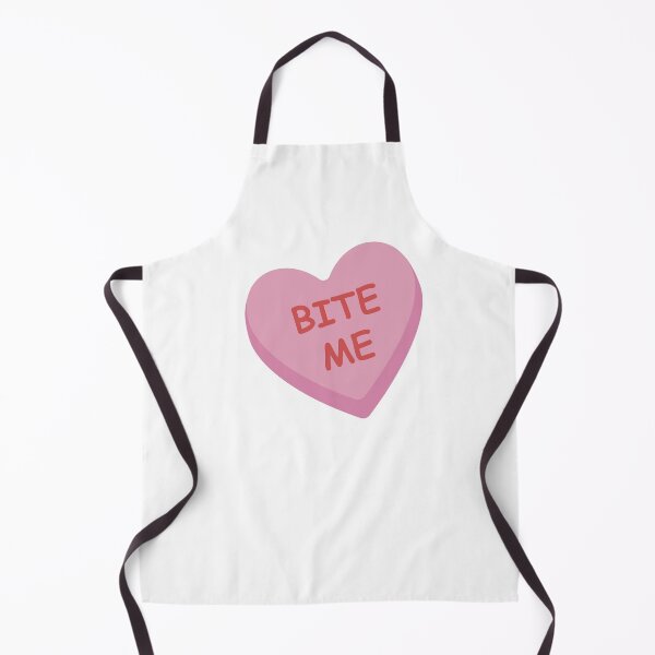 Item preview, "Bite Me" Pink Funny Candy Heart designed and sold by burlybot.