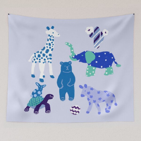 Artikelvorschau, Blaue Mustertiere entworfen und verkauft von drawcatshop.