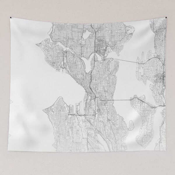 Item preview, Seattle Map, Art Print By LandSartprints designed and sold by LandSartprints.