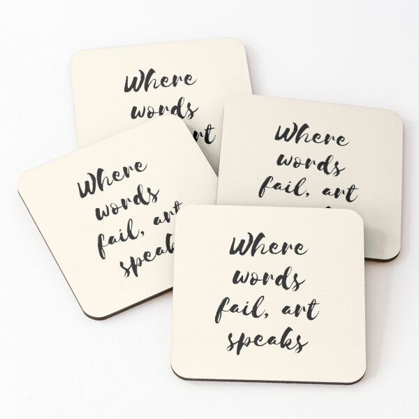 Item preview, Where words fail, art speaks  designed and sold by CharityArtisium.