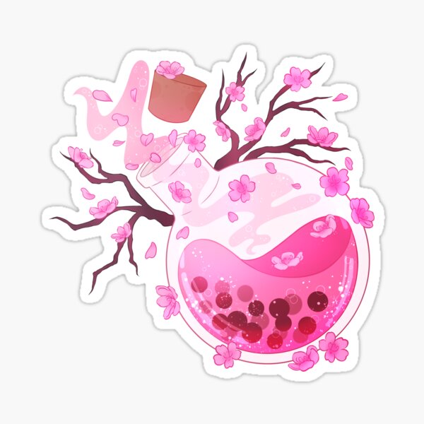 Vista previa del artículo con la obra «Poción de flor de cerezo», diseñado y vendido por averiillustrate.