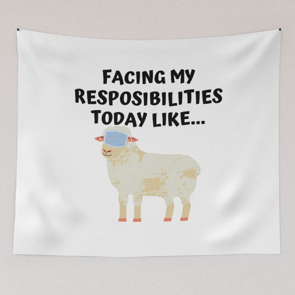 Item preview, Masked Sheep Meme designed and sold by Vibing-Right.