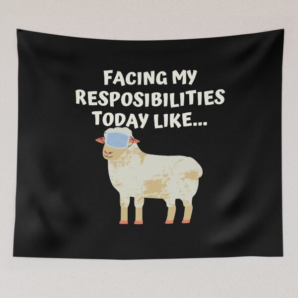 Item preview, Masked Sheep Meme designed and sold by Vibing-Right.