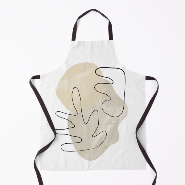 Item preview, Abstract Botanical Black White and Beige Print designed and sold by klsystudios.