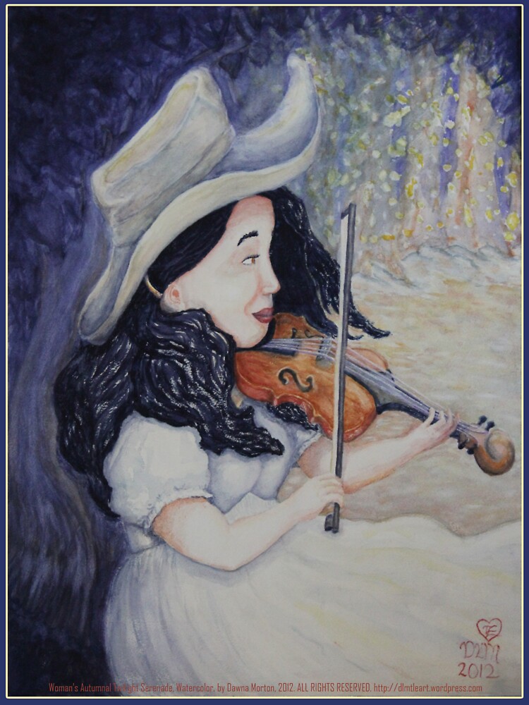 Woman's Autumnal Twilight Serenade by DlmtleArt