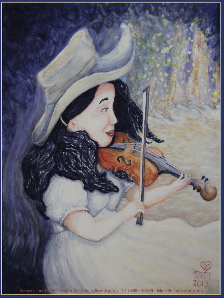 Woman's Autumnal Twilight Serenade by DlmtleArt