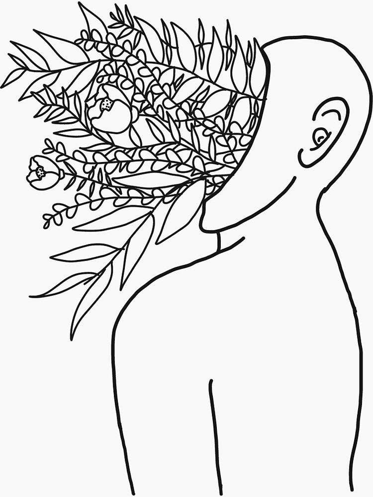 "Flower Face" Sticker for Sale by MYearwood Redbubble