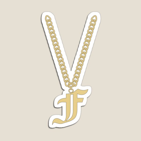 Item preview, F initial gold necklace designed and sold by jsesica.