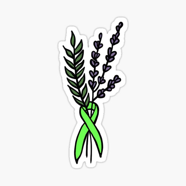 Item preview, Lymphoma Cancer Ribbon with Lavender and Olive Branch designed and sold by Katie Histing.
