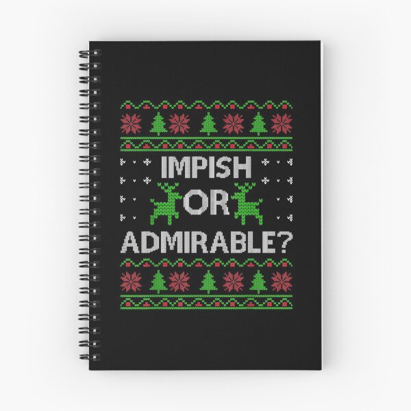Item preview, Impish or Admirable Funny Christmas Ugly Sweater Gift designed and sold by OCHSENSCHLAGER.